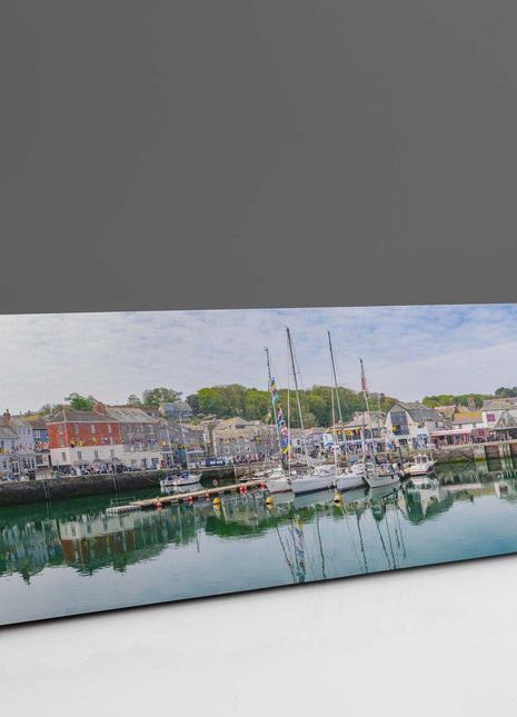 Padstow harbour, Cornwall. Panoramic canvas picture print.