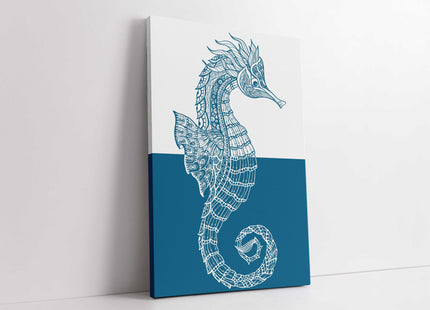 seahorse bathroom canvas picturep print any two colours available
