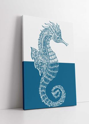 seahorse bathroom canvas picturep print any two colours available