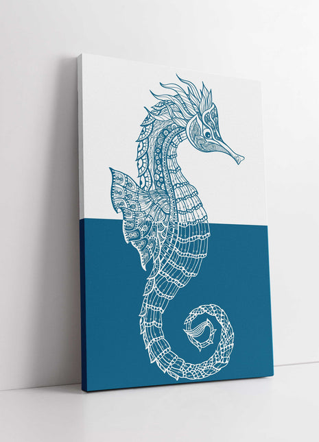seahorse bathroom canvas picturep print any two colours available