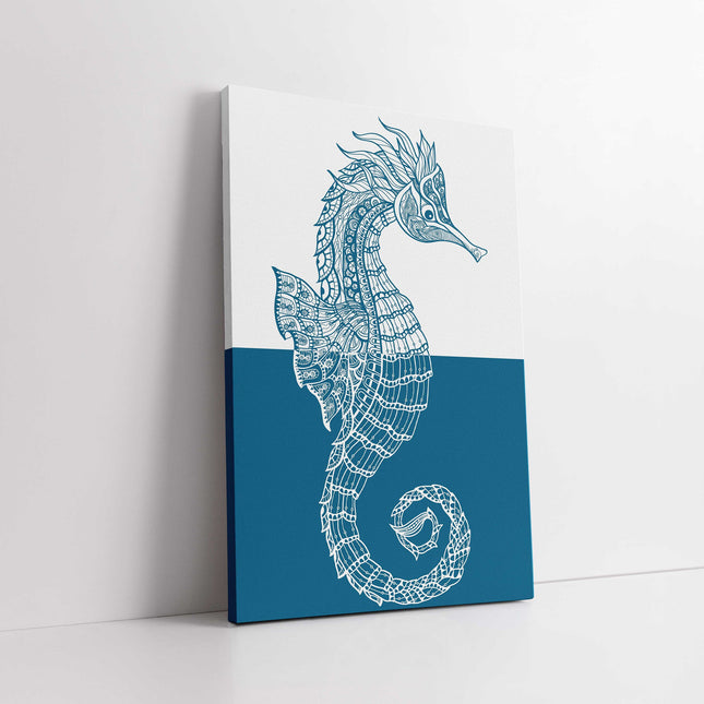 seahorse bathroom canvas picturep print any two colours available