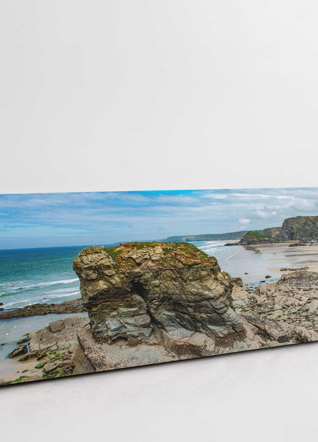 Whipsidery beach and Watergate Bay neart newquay panoramic canvas picture print