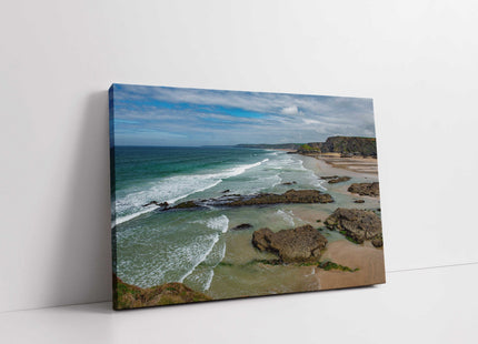 Whipsiderry Beach & Watergate Bay Canvas Print | North Cornwall Coastal Wall Art