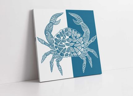 crab art work for the bathroom canvas picture print