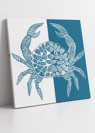 crab art work for the bathroom canvas picture print
