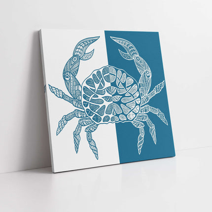 crab art work for the bathroom canvas picture print