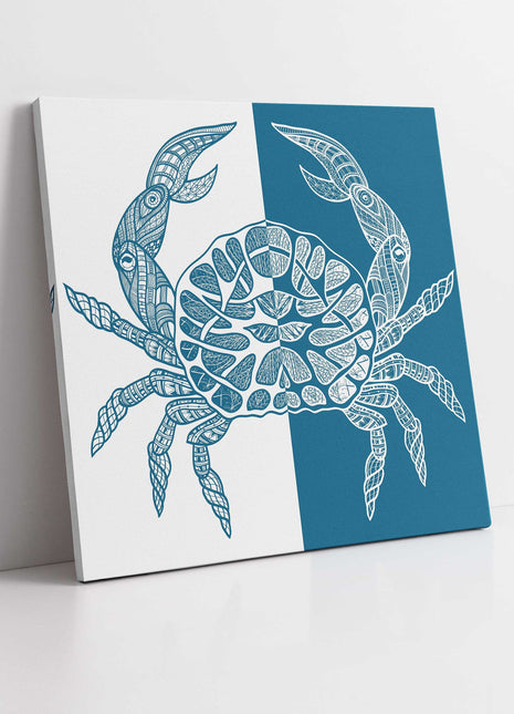 crab art work for the bathroom canvas picture print