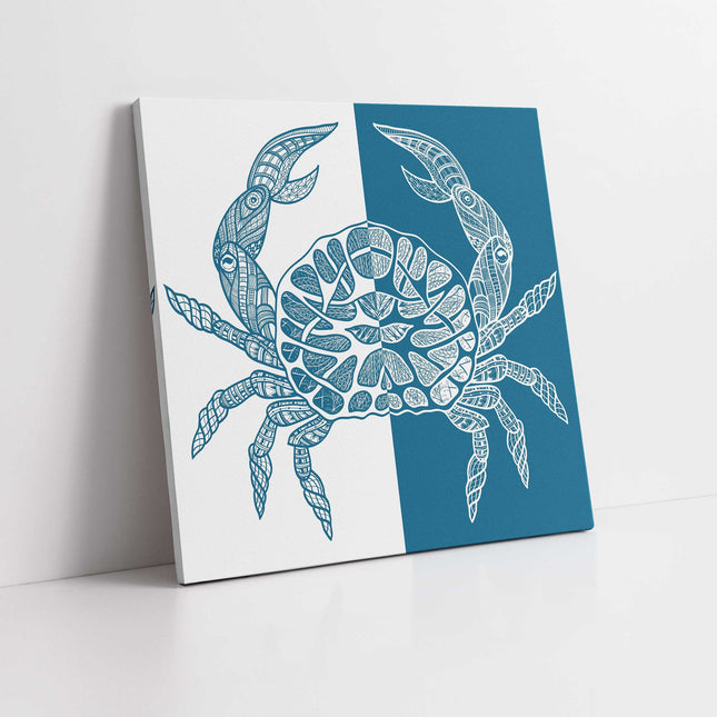 crab art work for the bathroom canvas picture print