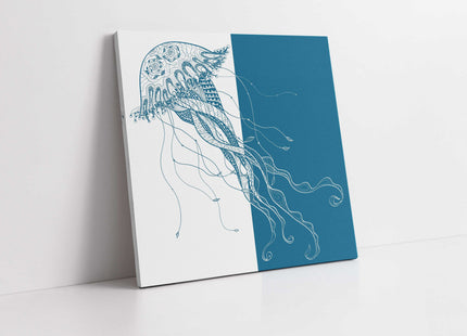 Jellyfish modern canvas picture print bathroom wall art square any colours