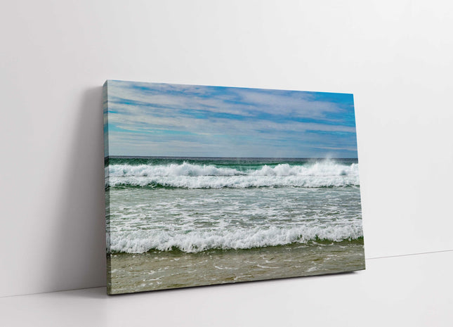 Ocean waves, North Cornwall. Canvas Print. Ideal gift.