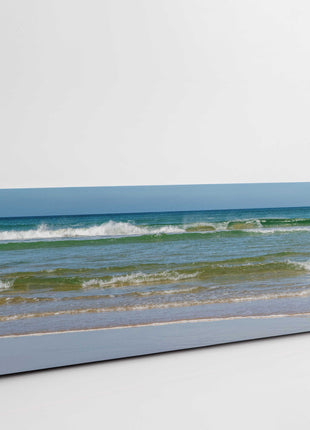 Waves on the Cornish coast. In the surf. Canvas picture print.