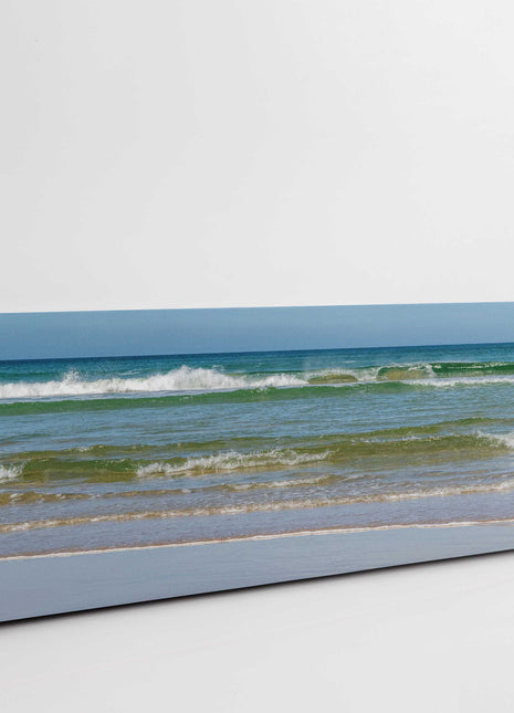 Waves on the Cornish coast. In the surf. Canvas picture print.