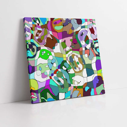 Colourful abstract image. Picasso style painting. Canvas picture print. Modern