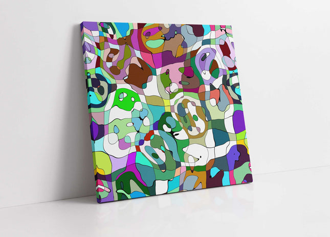 Colourful abstract image. Picasso style painting. Canvas picture print. Modern
