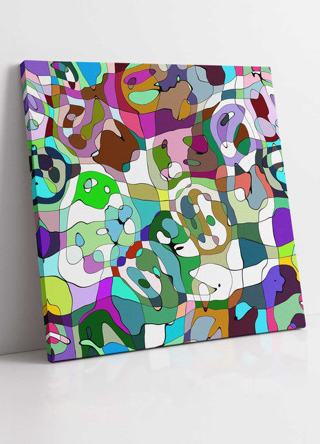 Colourful abstract image. Picasso style painting. Canvas picture print. Modern
