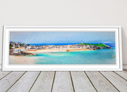 picture frame wall art st ives harbour watercolour ready to hang wall art home