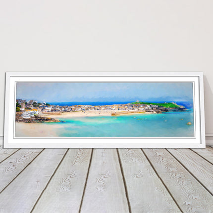 picture frame wall art st ives harbour watercolour ready to hang wall art home
