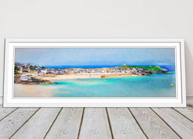 picture frame wall art st ives harbour watercolour ready to hang wall art home