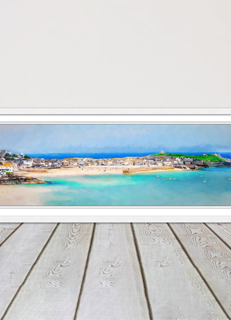 picture frame wall art st ives harbour watercolour ready to hang wall art home