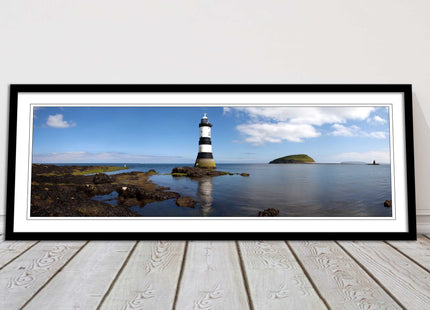 Penmon Point, lighthouse. Menai Straits. Framed picture in a choice of styles.
