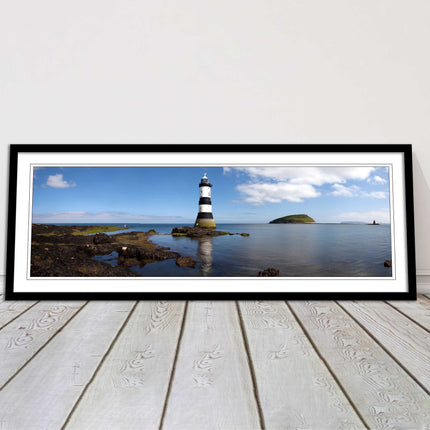 Penmon Point, lighthouse. Menai Straits. Framed picture in a choice of styles.