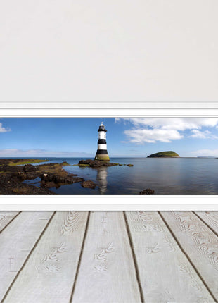 Penmon Point, lighthouse. Menai Straits. Framed picture in a choice of styles.