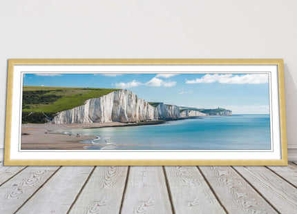 White Cliffs. Seven Sisters National Park. Panoramic framed picture print