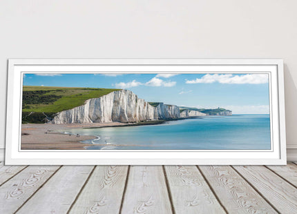White Cliffs. Seven Sisters National Park. Panoramic framed picture print
