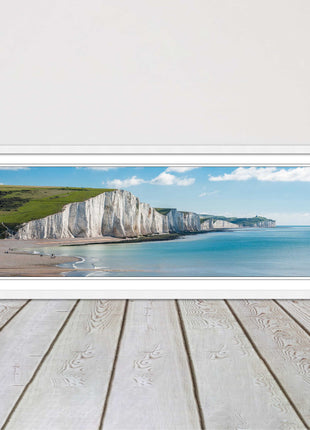 White Cliffs. Seven Sisters National Park. Panoramic framed picture print