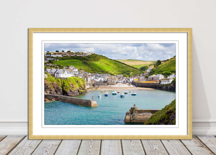 framed picture port isaac cornwall ready to hang wall art home decor