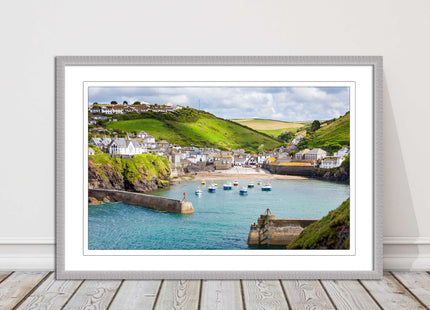 framed picture port isaac cornwall ready to hang wall art home decor