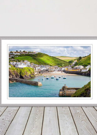 framed picture port isaac cornwall ready to hang wall art home decor