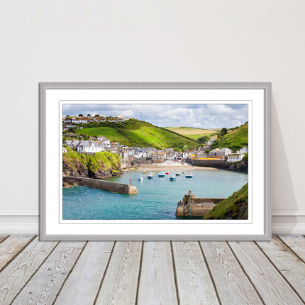 framed picture port isaac cornwall ready to hang wall art home decor