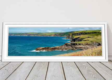 cornwall coasline by port isaac in north cornwall. Framed picture print choice