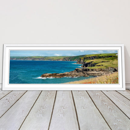cornwall coasline by port isaac in north cornwall. Framed picture print choice