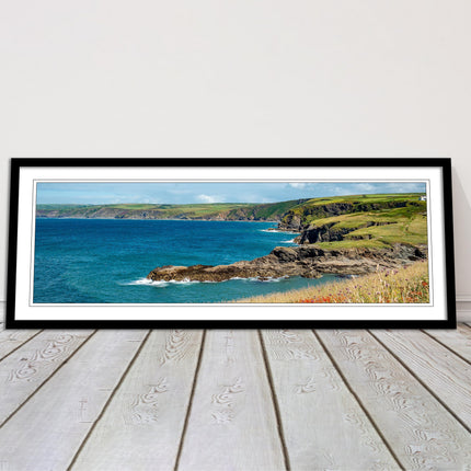 cornwall coasline by port isaac in north cornwall. Framed picture print choice