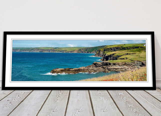 cornwall coasline by port isaac in north cornwall. Framed picture print choice
