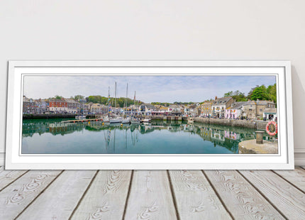 Padstow harbour, Cornwall. Framed picture print with a choice of frame colours.
