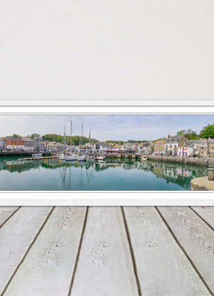 Padstow harbour, Cornwall. Framed picture print with a choice of frame colours.