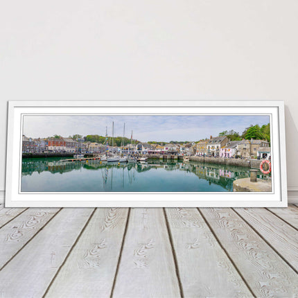 Padstow harbour, Cornwall. Framed picture print with a choice of frame colours.