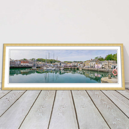 Padstow harbour, Cornwall. Framed picture print with a choice of frame colours.