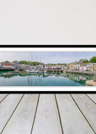 Padstow harbour, Cornwall. Framed picture print with a choice of frame colours.