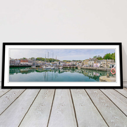 Padstow harbour, Cornwall. Framed picture print with a choice of frame colours.