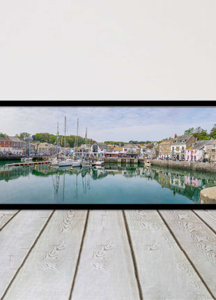 Padstow harbour, Cornwall. Framed picture print with a choice of frame colours.