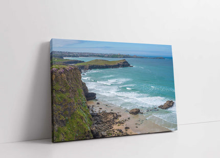 Newquay Bay and coastline. Newquay, Cornwall. Canvas print beautiful seascape