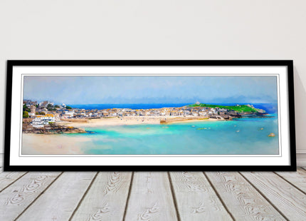 picture frame wall art st ives harbour watercolour ready to hang wall art home