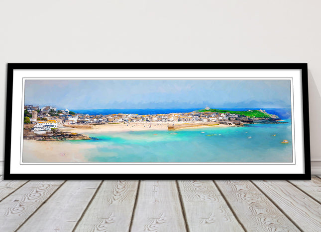 picture frame wall art st ives harbour watercolour ready to hang wall art home