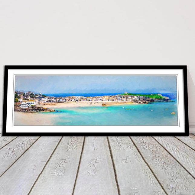 picture frame wall art st ives harbour watercolour ready to hang wall art home