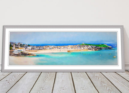 picture frame wall art st ives harbour watercolour ready to hang wall art home