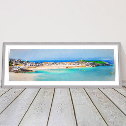 picture frame wall art st ives harbour watercolour ready to hang wall art home